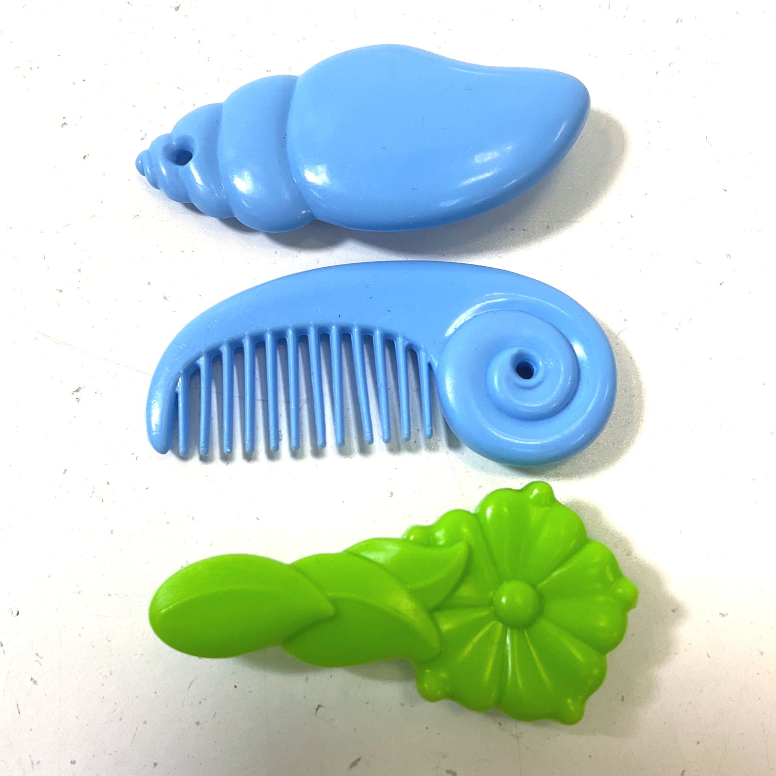 3 Vintage G1 My Little Pony MLP Accessory Combs Sea Pony Shell & Green ...