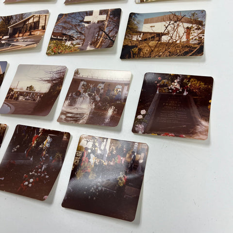Vintage 1977 Pictures Of Graceland Elvis Grave Stone Home Rose Garden Lot of 17