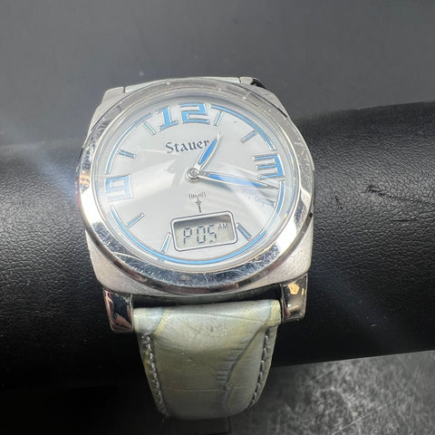 Stauer Watch STA15-LHU Automatic Self Winding Works! Leather Band