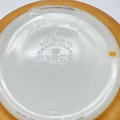 Pyrex 3 Piece Mixing Bowl Lot 401 Turquoise 402 Red Stripe 403 Old Orchard