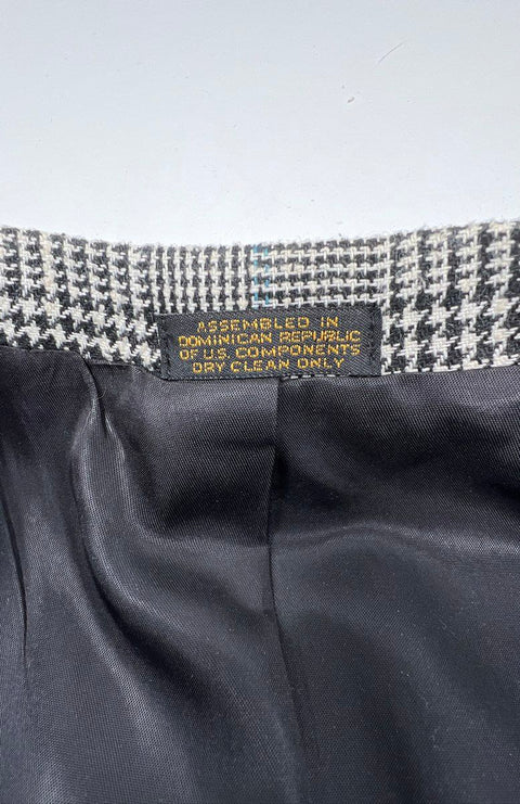 Lot of 2 Vintage 90s Oscar de la Renta Men's Blazers Plaid Herringbone Gray