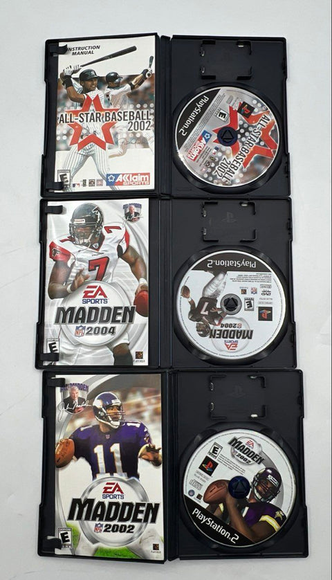Madden 2005 NCAA 2004 9 Game Lot Sony PlayStation 2 PS2 Not Tested Sold As-Is
