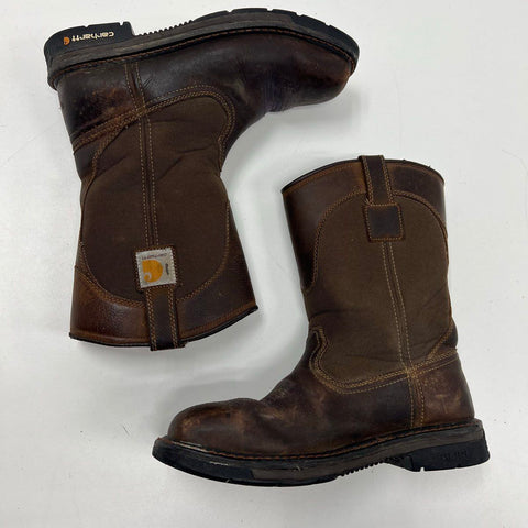 Carhartt CMP1208 Brown Leather Wellington Safety Toe Work Boots Size 9