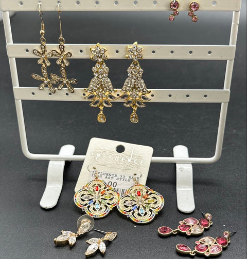 Gold Tone Rhinestone Costume Jewelry Lot Influence Necklaces Bracelets Earrings