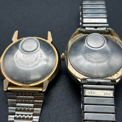 Vintage Timex Electronic and Electric Wristwatches Lot of 2 Expansion Bands
