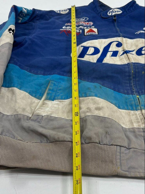Vintage Y2K Chase Authentics NASCAR Mark Martin #6 Pfizer Jacket Blue Men's XXL