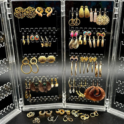 Vintage to Modern Costume Fashion Earrings Jewelry Lot 35+ Pairs Mixed Styles