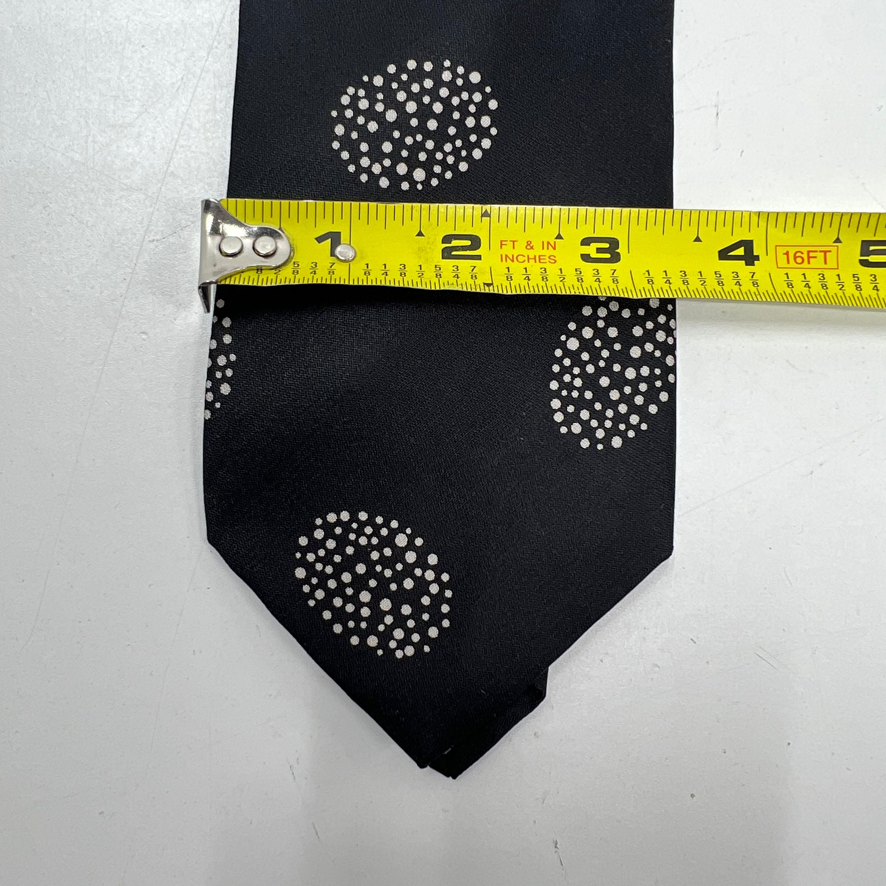 Vintage 90s Giorgio Armani Black Geometric Dot Silk Necktie Men's 3.25"