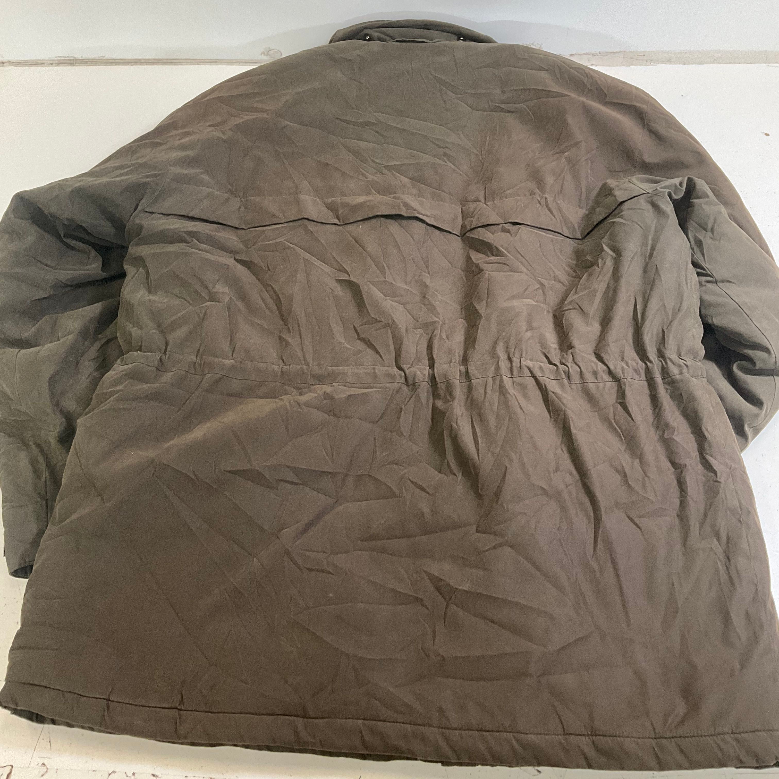 St Johns Bay Brown Quilted Lined Workwear Barn Jacket Coat Men's L