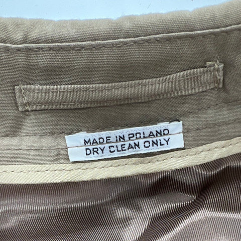 Vintage 80s Bradley Jons Men's Tan Trench Coat Belted Zip Out Liner Sz 42S