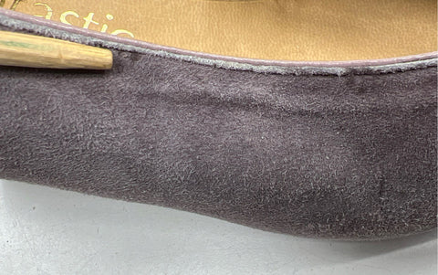 Vintage Saks Fifth Avenue Fantastic Mauve Suede Bow Pumps Italy Women's Size