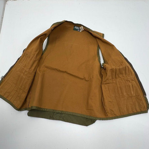 Vintage 80s SafTBak Men's Tan Canvas Upland Hunting Shooting Vest USA Sz L