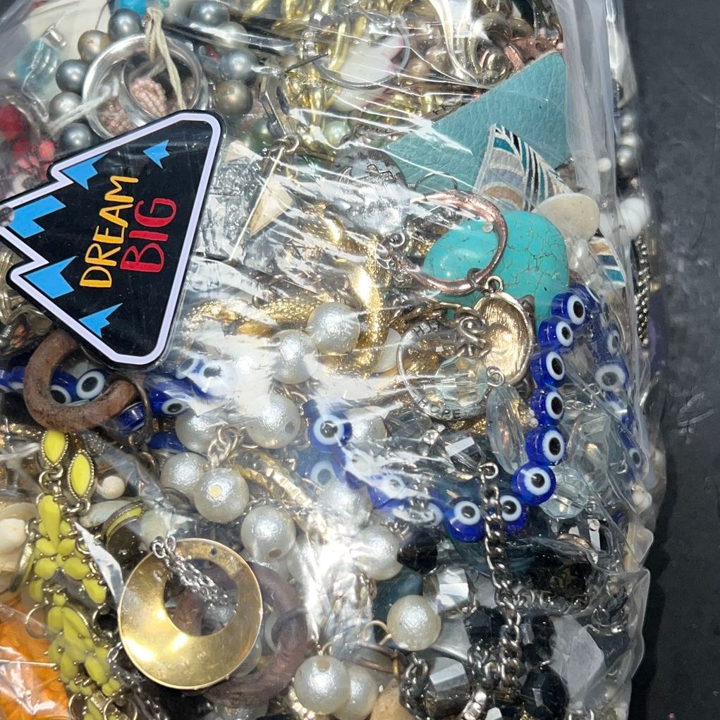 5 Lbs Broken for Crafts Costume Jewelry Grab Bag