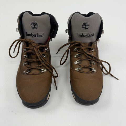 Timberland Euro Hiker Brown Grey Fabric Hiking Boots Men's Size 11 A226H