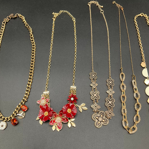 Lia Sophia Liz Claiborne Fashion Statement Boho Necklace Lot of 8