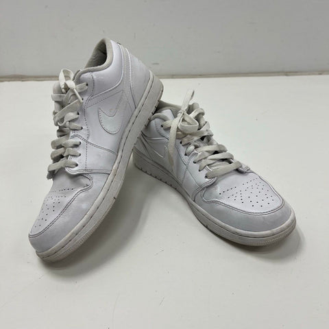 Nike Air Jordan 1 Mid White Cool Grey Sneakers 553558-100 Size 10.5