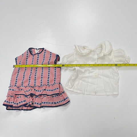 Vintage 60s 70s Lil' Airess Girls Clothing Lot Sailor Nautical 4pc Set Sz 3X