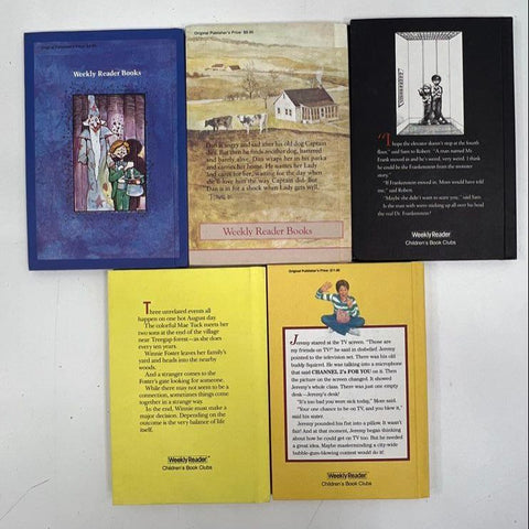 Vintage 70s 80s Kids Chapter Book Lot 5 Weekly Reader Tuck Everlasting Hardcover