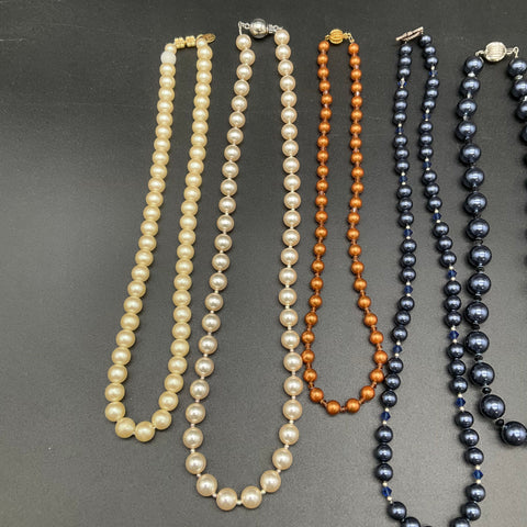 Park Lane & Assorted Faux Pearl Simulated Pearl Necklace Jewelry Lot of 7
