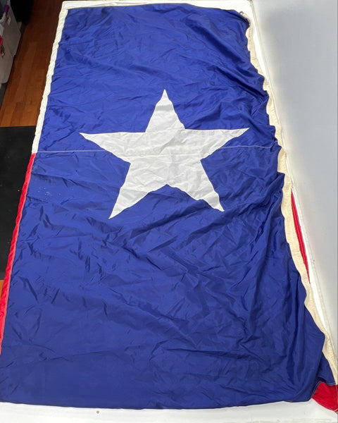 Large Texas Flag Lone Star State Heavy Duty Nylon 8x12 Foot Americana Vintage