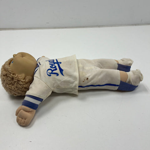Vintage 80s Cabbage Patch Kids Coleco KC Royals MLB Baseball Doll 15"