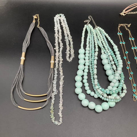 Fashion Statement Necklaces Jewelry Lot of 7 Beaded Boho Multi-strand Styles
