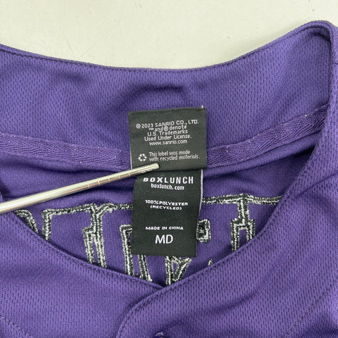 Sanrio Women's Kuromi Baseball Jersey Purple Character Sz M