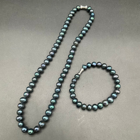 Cultured Pearl & Mother of Pearl Jewelry Lot of 6 Necklaces Bracelet Earrings