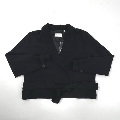 Babaton Women's Black Postage Belted Cropped Jacket Sz L NWT