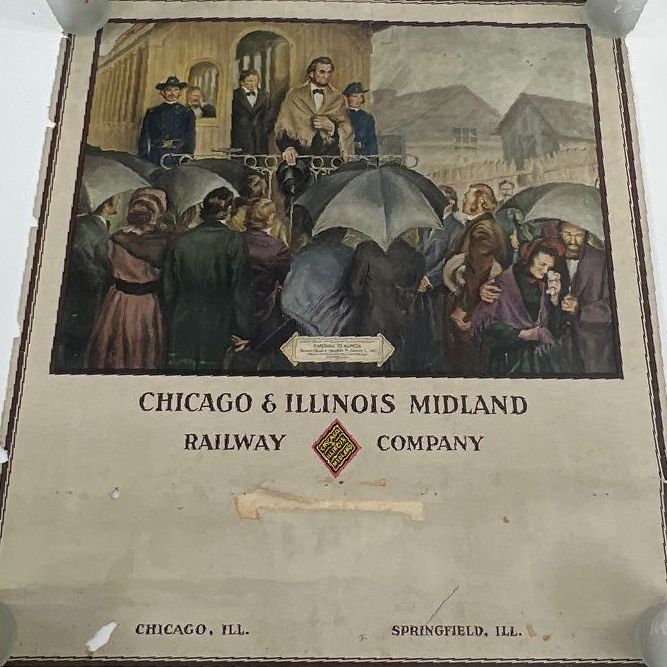 Vintage Chicago & Illinois Railway Co. Farewell To Illinois Abraham Lincoln 1861