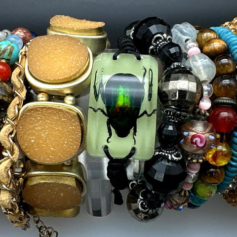 Vintage to Modern Mixed Costume Jewelry Lot of 35+ Bracelets Bangles Cuffs