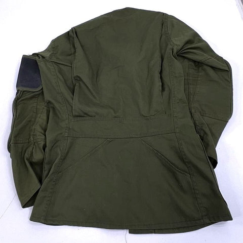 Vintage 10X Green Canvas Padded Shooting Hunting Field Coat Men's