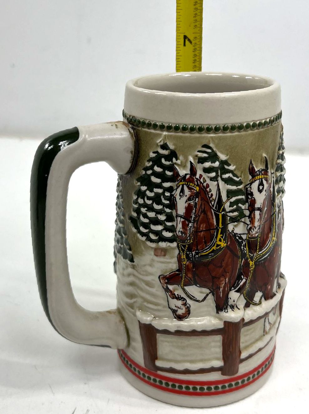 Vintage Budweiser Clydesdale Holiday Beer Stein Lot of 5 1980s-90s Collector