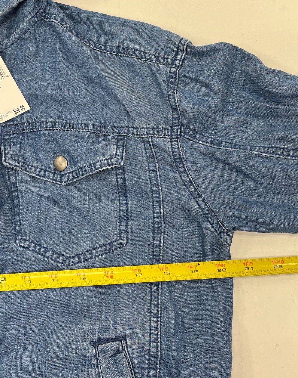 Chelsea & Theodore NWT Blue Lyocell Hooded Utility Jacket Women's S