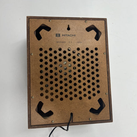 Vintage Hitachi Bookshelf Speaker Single 8 Ohm Woodgrain Hi-Fi Stereo Japan
