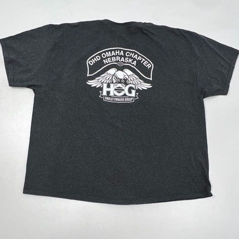 Vintage 2000s Harley Davidson Omaha HOG Chapter T-Shirt Lot 2 Double Stitch 3XL