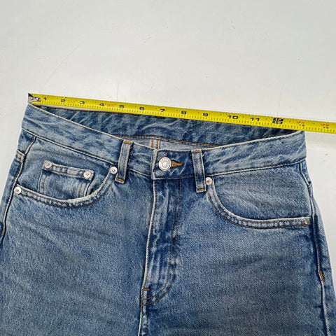 Arket Women's Blue W003 365 Cotton Denim Straight Leg Jeans Size 25