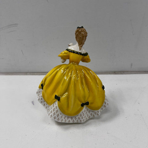 Royal Doulton The Last Waltz HN 2315 Figurine Bone China 1965 Yellow Dress 8"