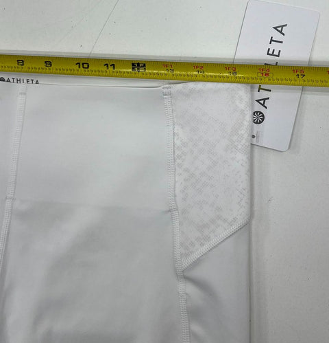 Athleta White Stay Fly Reflective Snake 7/8 Tight Leggings Women's Size L NWT