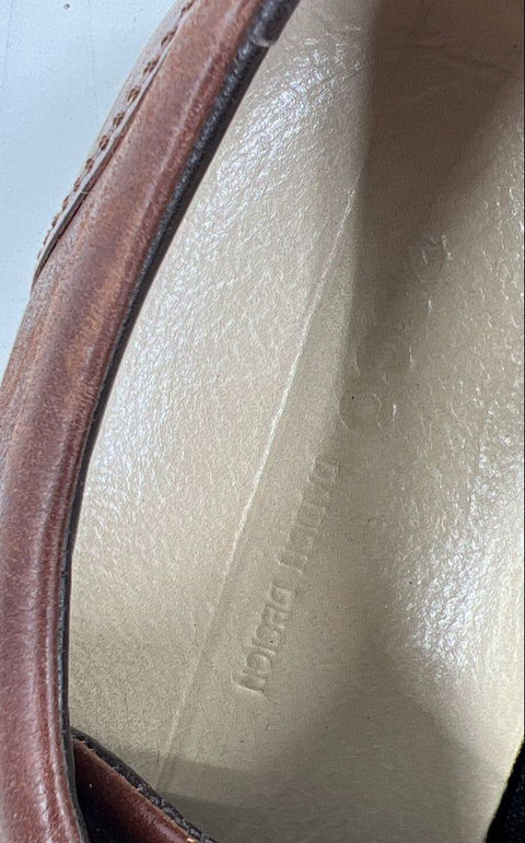 Ecco Soft Classic Brown Leather Low Top Casual Sneakers Men's Size EU 44