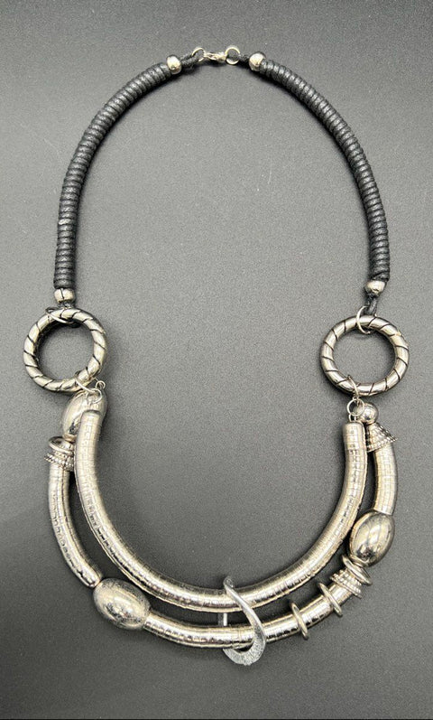 Modern Chunky Statement Necklace Jewelry Lot of 5 Geometric Boho Style Pendants