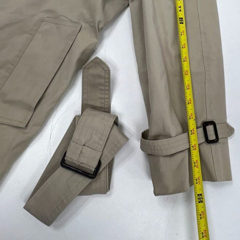 Vintage 80s Gleneagles Double Breasted Belted Trench Coat Raincoat Sz 42 REG