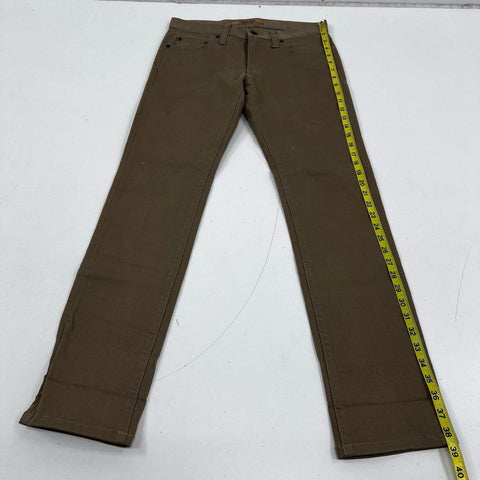 Uniqlo Men's Brown T-000 Original Basic Skinny Fit Tapered Pants Sz 30