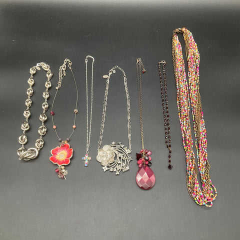White House Black Market Chico's ZAD Floral Statement Necklaces Jewelry Lot of 7