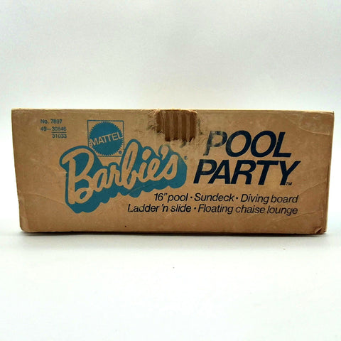 Vintage 1974 Mattel Barbie Pool Party Playset 7897 With Original Box