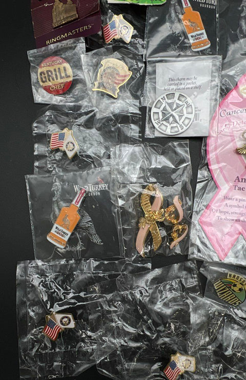 Mixed Costume Jewelry Pin Lot 30pc Wild Turkey Yellowstone Cardinals Souvenir