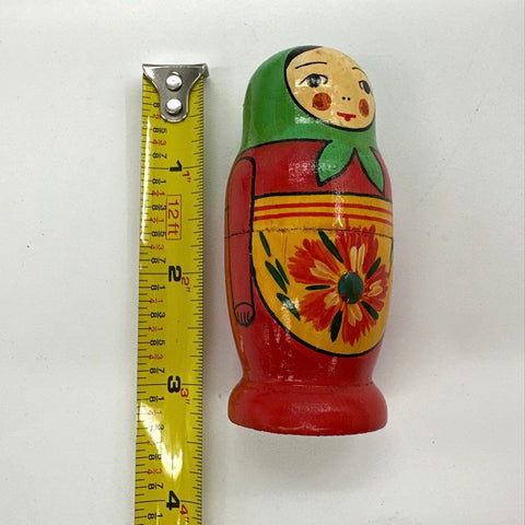Wood Nesting Doll Lot Matryoshka Hand Painted Floral Approximately 15 Pieces