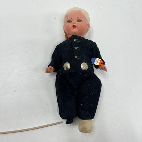 Vintage Mid-Century Doll Lot (3) Rozetta Dutch Boy Felt & Folk Art Dolls