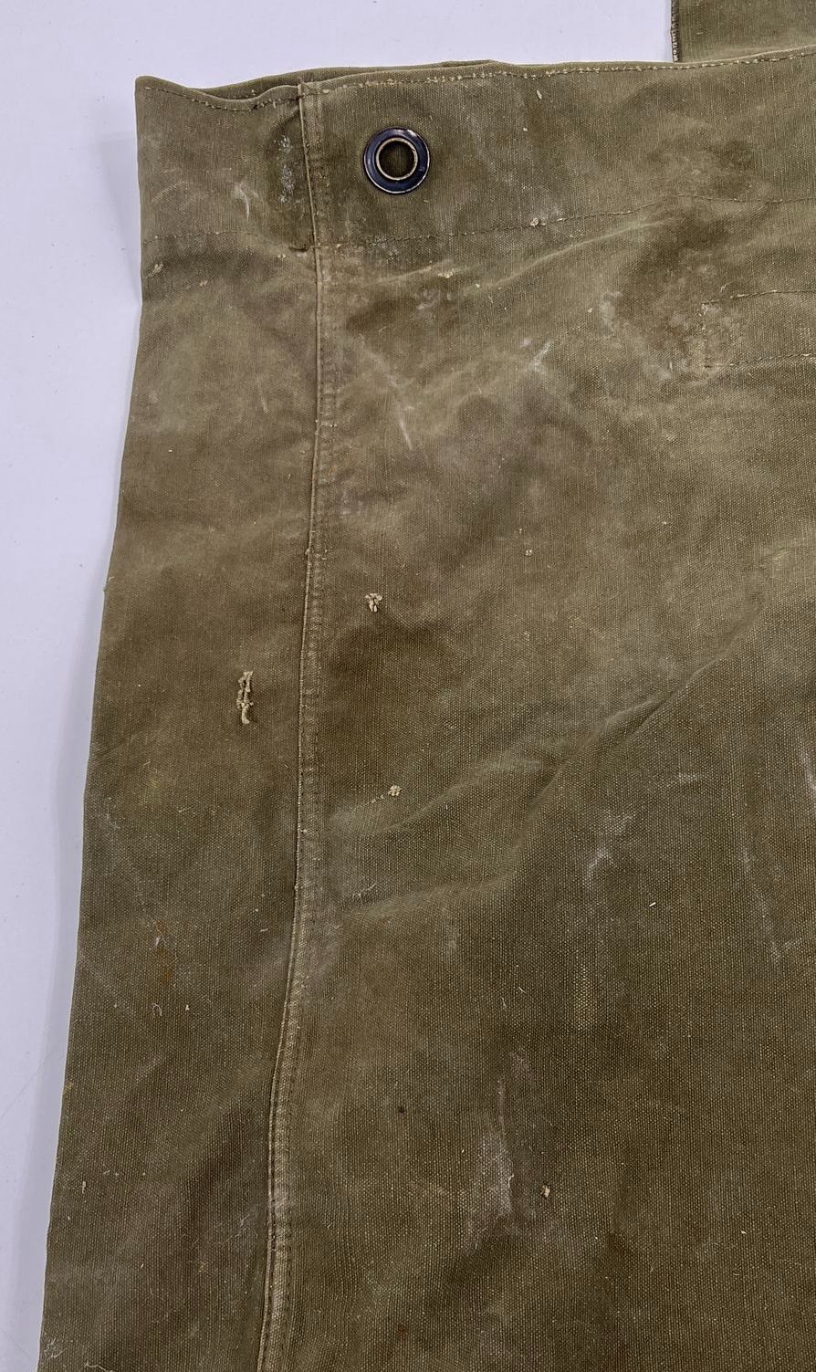 Vintage Military Duffle Bag Large Heavy Duty Canvas GI Sea Bag Distressed Patina