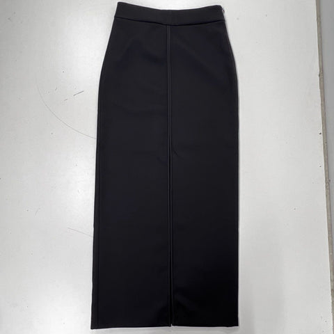 Ann Taylor Women's Black Maxi Skirt High Front Slit Polyester Sz 4 NWT